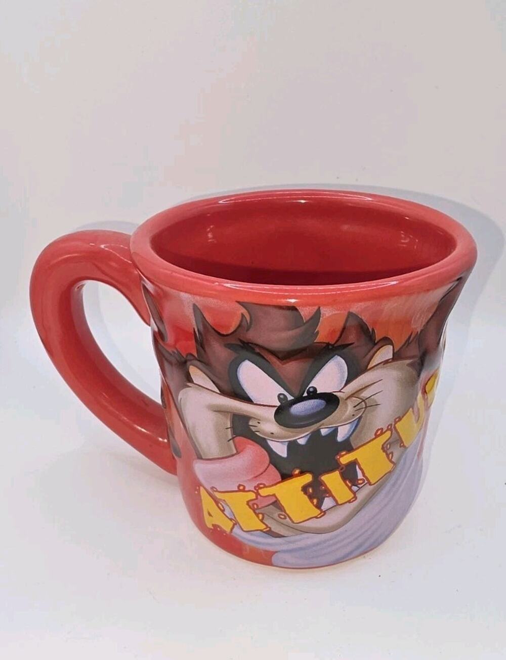 Houston Harvest TAZMANIAN devil 99% Attitude Red Ceramic Coffee Mug